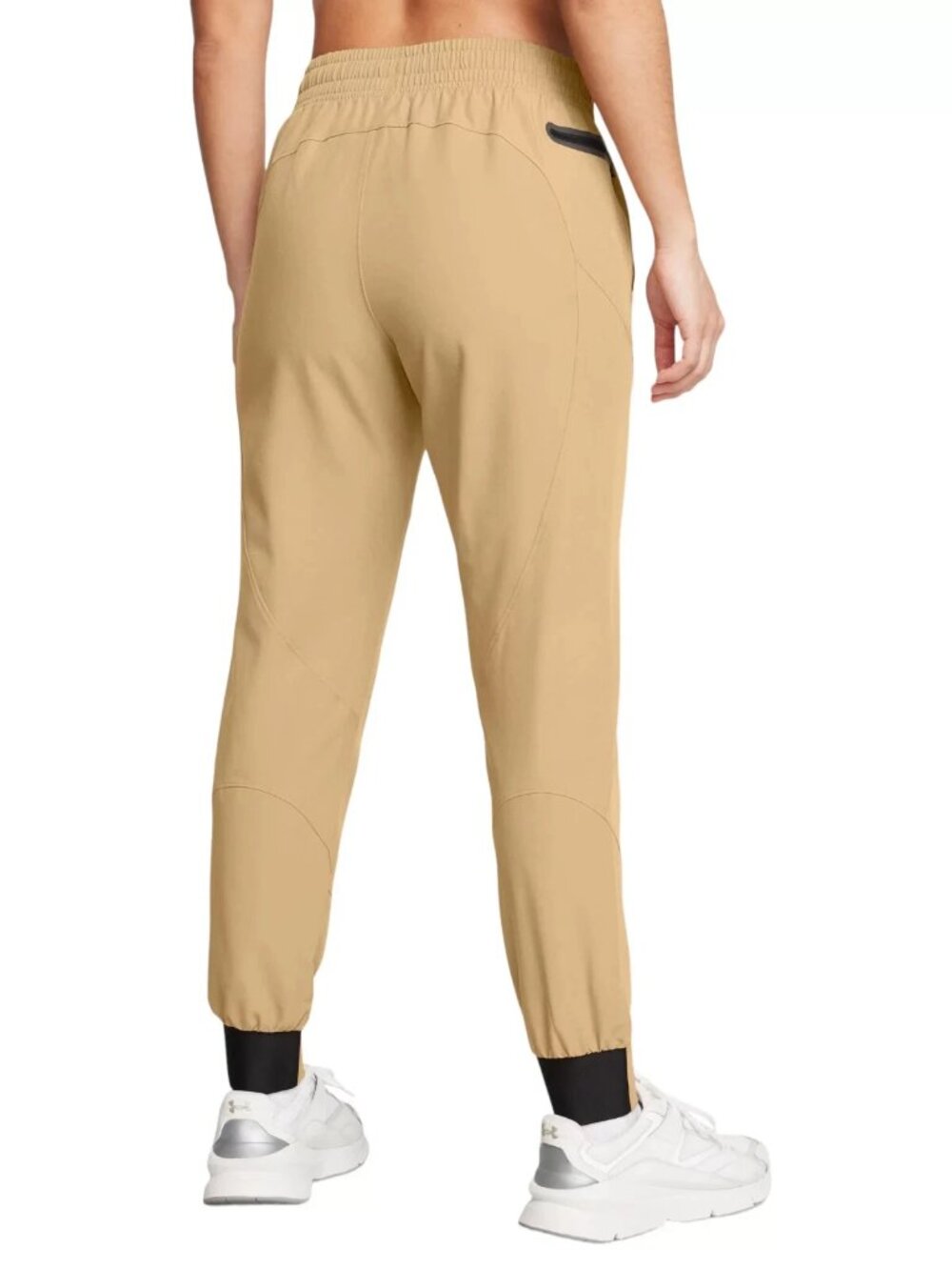 UNDER ARMOUR Unstoppable Beige with Black Accents Jogger Pants Womens Size Large - Picture 3 of 13
